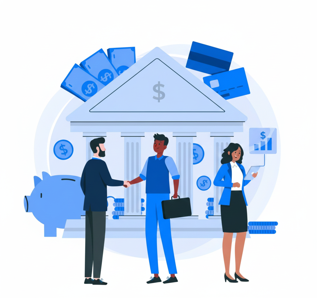 Financial partnership illustration